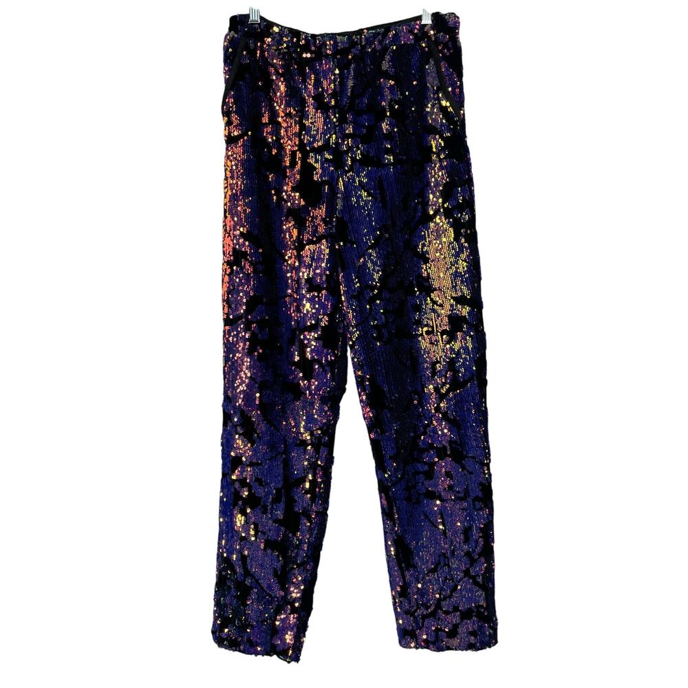 ASOS Iridescent Camouflage Sequin Velvet Jogger Pants Unisex Size 30